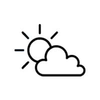 Sun cloud icon