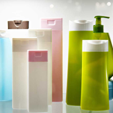 various personal care bottles on shelf