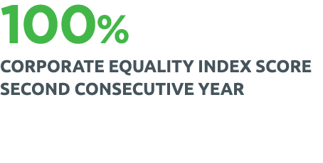 100% corporate equality index score SECONd Consecutive year
